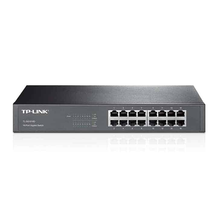 (image for) TP-LINK 16-Port Rackmount Unmanaged Gigabit Network-LAN Switch